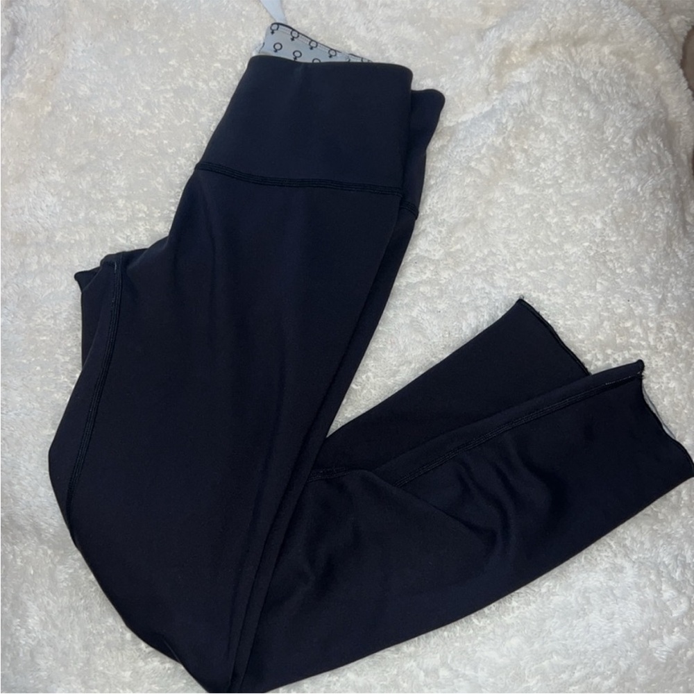 EUC Oiselle birdhug reversible legging black womens print size 4